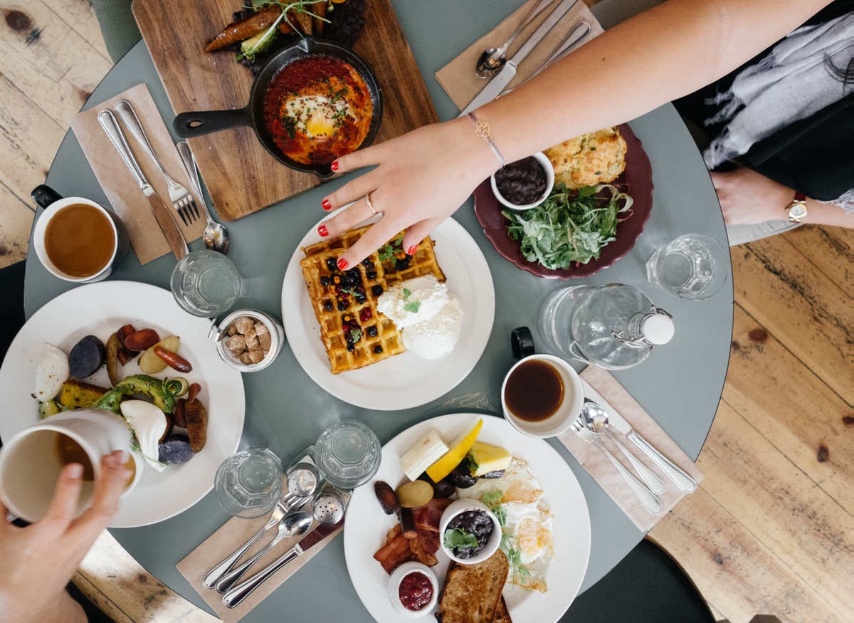 Business traveler or restaurant scene